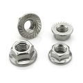M14  white zinc  zin-plated  stainless steel hex flange nut with serrated carbon steel Grade 4 grade 8 grade6